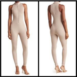 NWT Nicholas | Paola Onesie Branch‎ Ribbed Sleeveless Zippered Jumpsuit S